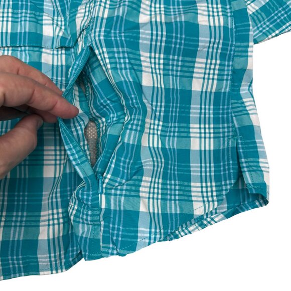 EUC Women's L.L. BEAN Nylon Long Sleeve Vented Shirt Plaid | Size M Reg. - Picture 3 of 9